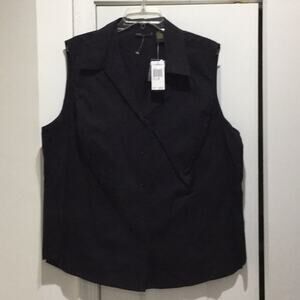 Grace elements Black sleeveless blouse 22w NWT